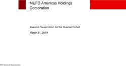 MUFG Americas Holdings Corporation - Investor Presentation for the Quarter Ended March 31, 2019 - Union Bank