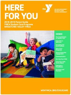 HERE FOR YOU 2018-2019 Parent Guide YMCA Student Care Programs