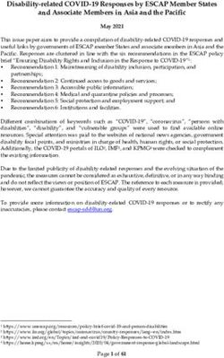 Disability-related COVID-19 Responses by ESCAP Member States and Associate Members in Asia and the Pacific