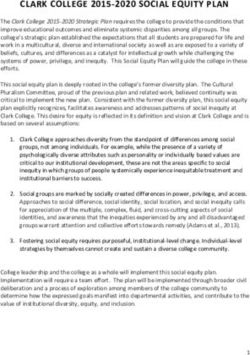 CLARK COLLEGE 2015-2020 SOCIAL EQUITY PLAN