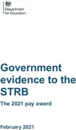Government evidence to the - STRB The 2021 pay award February 2021 - Gov.uk