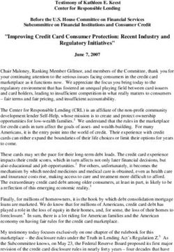 Improving Credit Card Consumer Protection: Recent Industry and Regulatory Initiatives