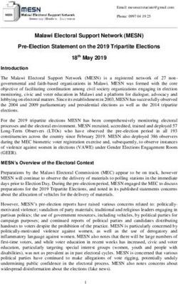 Malawi Electoral Support Network (MESN) Pre-Election Statement on the 2019 Tripartite Elections - CONGOMA