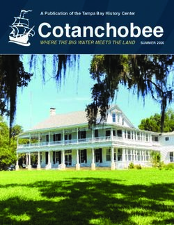 Cotanchobee WHERE THE BIG WATER MEETS THE LAND SUMMER 2020 - A Publication of the Tampa Bay History Center - Tampa ...