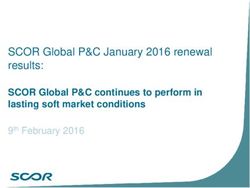 SCOR Global P&C January 2016 renewal results: SCOR Global P&C continues to perform in lasting soft market conditions - SCOR.COM