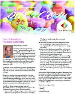 The In Church and Community - Our Savior's Lutheran Church