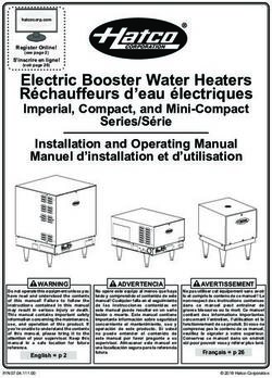 Electric Booster Water Heaters Réchauffeurs d'eau électriques - Hatco