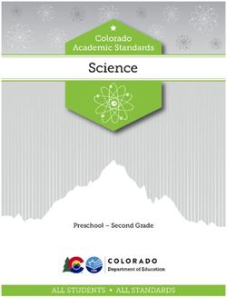 Preschool - Second Grade - CDE