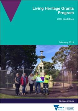 Living Heritage Grants Program - 2019 Guidelines February 2019 - Heritage Victoria