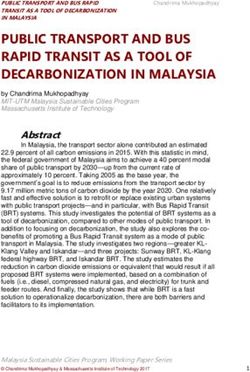 PUBLIC TRANSPORT AND BUS RAPID TRANSIT AS A TOOL OF DECARBONIZATION IN MALAYSIA