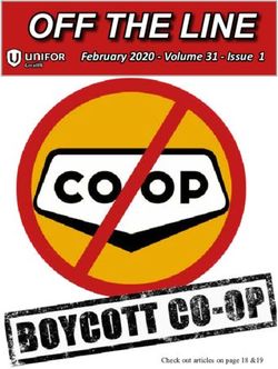 OFF THE LINE February 2020 - Volume 31 - Issue 1 - Check out articles on page 18 &19 - Unifor Local 88