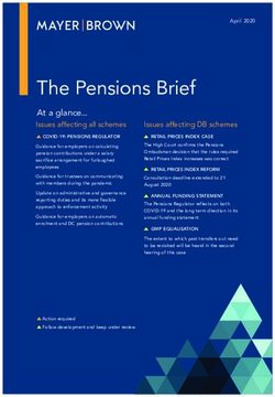 The Pensions Brief At a glance - Issues affecting all schemes - Mayer Brown