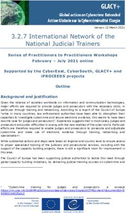 3.2.7 International Network of the National Judicial Trainers