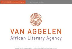 www.africanliteraryagency.com | contact: Rights List January - June 2020 - African Literary Agency