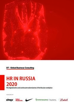HR IN RUSSIA 2020 DT - GLOBAL BUSINESS CONSULTING - THE DIGITALISATION AND CONTINUED MODERNIZATION OF THE RUSSIAN WORKPLACE - BAKER MCKENZIE