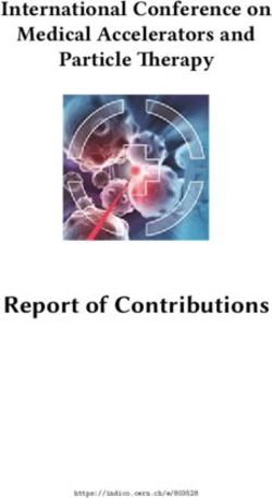 Report of Contributions - International Conference on Medical Accelerators and Particle Therapy - CERN Indico