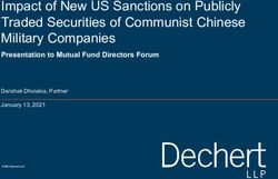 Impact of New US Sanctions on Publicly Traded Securities of Communist Chinese Military Companies - Presentation to Mutual Fund Directors Forum