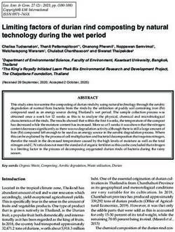 Limiting factors of durian rind composting by natural technology during the wet period