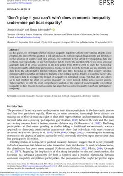 Don't play if you can't win': does economic inequality undermine political equality?
