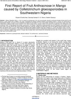 First Report of Fruit Anthracnose in Mango caused by Colletotrichum gloeosporioides in Southwestern Nigeria