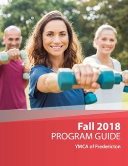 Fall 2018 PROGRAM GUIDE YMCA of Fredericton