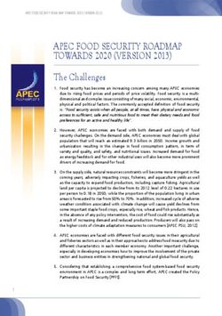 APEC FOOD SECURITY ROADMAP TOWARDS 2020 (VERSION 2013) THE CHALLENGES