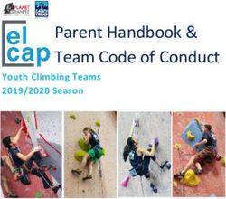 Parent Handbook & Team Code of Conduct - Youth Climbing Teams 2019/2020 Season - El Cap