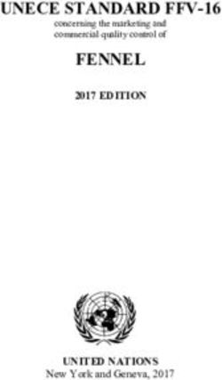 UNECE STANDARD FFV-16 FENNEL - 2017 EDITION - UNITED NATIONS New York and Geneva, 2017
