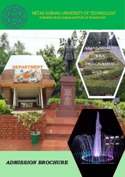 ADMISSION BROCHURE - NETAJI SUBHAS UNIVERSITY OF TECHNOLOGY (FORMERLY NETAJI SUBHAS INSTITUTE OF TECHNOLOGY) - NSIT