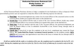 All the Pensioners/Family Pensioners desirous to lodge a complaint for non-finalization or delay in disposal of their