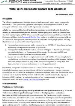 Winter Sports Programs for the 2020-2021 School Year