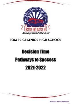 Decision Time Pathways to Success 2021-2022 - TOM PRICE SENIOR HIGH SCHOOL