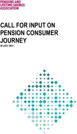 CALL FOR INPUT ON PENSION CONSUMER JOURNEY - 30 JULY 2021