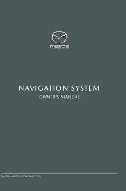 NAVIGATION SYSTEM OWNER'S MANUAL - Mazda Motor Corporation