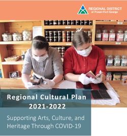 Regional Cultural Plan 2021-2022 - Supporting Arts, Culture, and Heritage Through COVID-19 - RDFFG