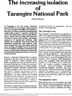 The increasing isolation Tarangire National Park