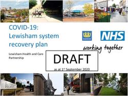 DRAFT COVID-19: Lewisham system recovery plan