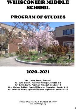 WHISCONIER MIDDLE SCHOOL - PROGRAM OF STUDIES