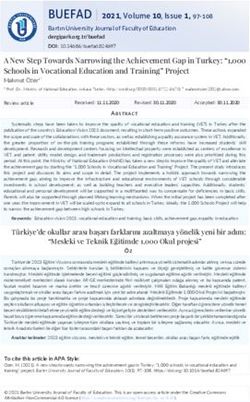 A New Step Towards Narrowing the Achievement Gap in Turkey: "1,000 Schools in Vocational Education and Training" Project