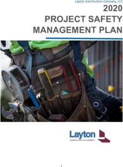 PROJECT SAFETY MANAGEMENT PLAN - 2020 Layton Construction Company, LLC