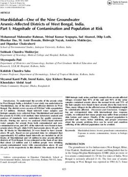Murshidabad-One of the Nine Groundwater Arsenic-Affected Districts of West Bengal, India. Part I: Magnitude of Contamination and Population at Risk