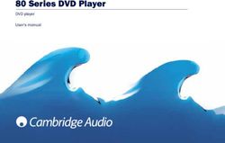 80 Series DVD Player DVD player User's manual
