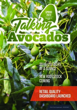 2019/20 Facts at a Glance New rootstock coming Retail quality dashboard launched - Spring 2020