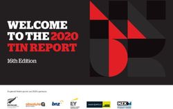 WELCOME TO THE 2020 TIN REPORT - 16th Edition A special thank you to our 2020 sponsors - Technology Investment ...