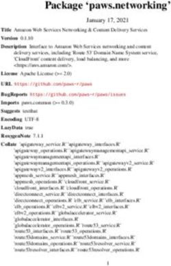 Package 'paws.networking' - January 17, 2021