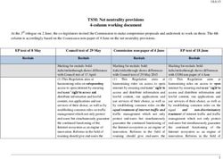 TSM: Net neutrality provisions 4-column working document