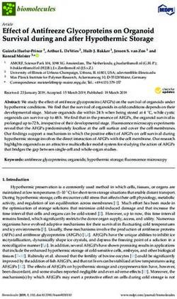 EFFECT OF ANTIFREEZE GLYCOPROTEINS ON ORGANOID SURVIVAL DURING AND AFTER HYPOTHERMIC STORAGE - MPG.PURE