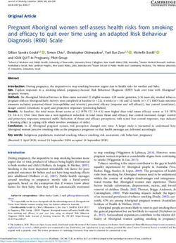 Pregnant Aboriginal women self-assess health risks from smoking and efficacy to quit over time using an adapted Risk Behaviour Diagnosis (RBD) Scale