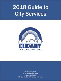 2018 Guide to City Services - Cudahy City Hall 5050 South Lake Drive Cudahy, WI 53110 Monday-Friday 7:30 a.m. to 4:30 p.m - City of Cudahy, WI