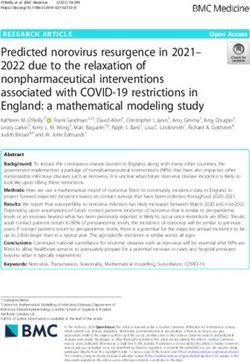 Predicted norovirus resurgence in 2021- 2022 due to the relaxation of nonpharmaceutical interventions associated with COVID-19 restrictions in ...